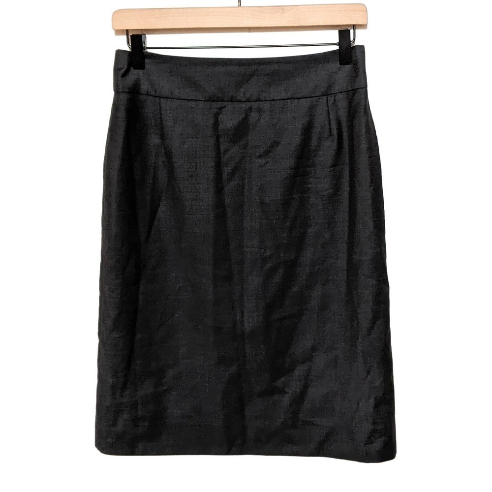 TM Lewin Womens Joan Wool Blend Pencil Skirt Size UK 6 US 2 Charcoal Gray